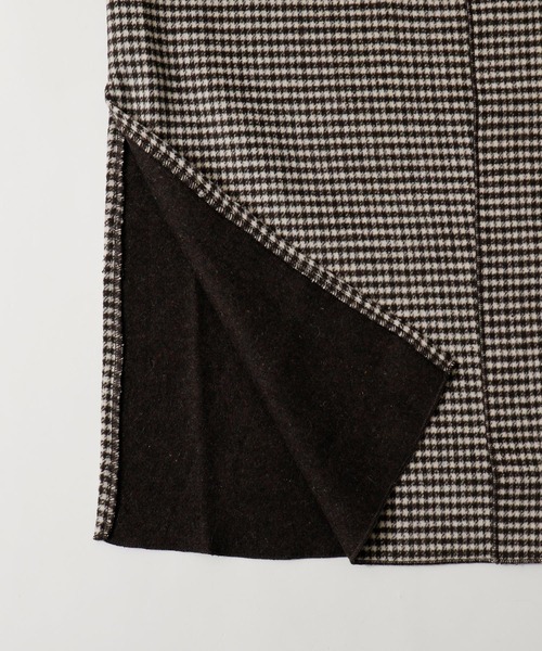Fashion Letter(ファッションレター)の「チェック柄ロングチェスターコート(チェスターコート・レディース・ブラウン/ブラック・M/L)」の9枚目の写真