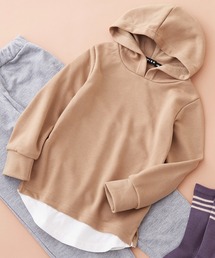 SHISKY（シスキー）の「SHISKY / シスキー 裾フェイクレイヤード パーカー 長袖 キッズ（パーカー・キッズ）」