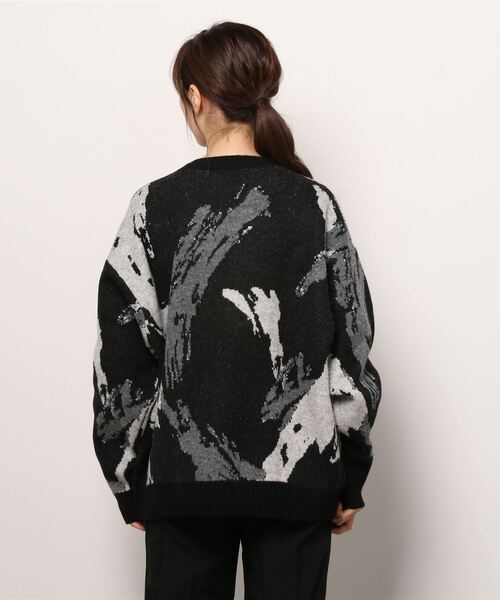 A4A(エーフォーエー)の「A4A/エーフォーエー/ペイントニット(ニット/セーター・レディース・ブラック/ベージュ・FREE)」の4枚目の写真