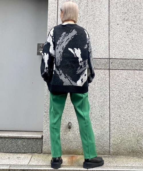 A4A(エーフォーエー)の「A4A/エーフォーエー/ペイントニット(ニット/セーター・レディース・ブラック/ベージュ・FREE)」の6枚目の写真