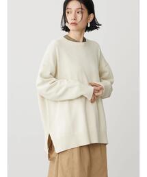 AMERICAN HOLIC | サイドスリットクルーネックニットプルオーバー(ニット/セーター)