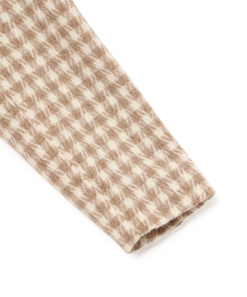 MADEMOISELLE ROPE'（マドモアゼル ロペ）の「【SANSE SANSE】オーバーサイズチェックジャケット（テーラードジャケット・レディース・ベージュ・FREE）」の10枚目の写真