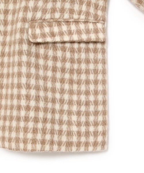 MADEMOISELLE ROPE'（マドモアゼル ロペ）の「【SANSE SANSE】オーバーサイズチェックジャケット（テーラードジャケット・レディース・ベージュ・FREE）」の12枚目の写真