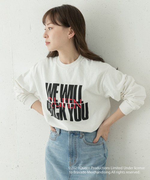 URBAN RESEARCH Sonny Label(アーバンリサーチサニーレーベル)の「QUEEN Long T-shirts(Tシャツ/カットソー・レディース・ブラック/ベージュ/オフホワイト・FREE)」の1枚目の写真