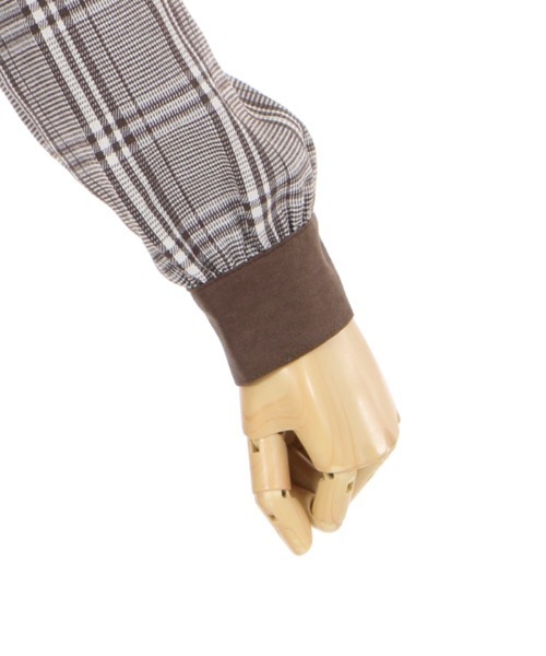 axes femme（アクシーズファム）の「配色シャツワンピース（シャツワンピース・レディース・ブラック/ダークグリーン/ブラウン・MEDIUM）」の14枚目の写真