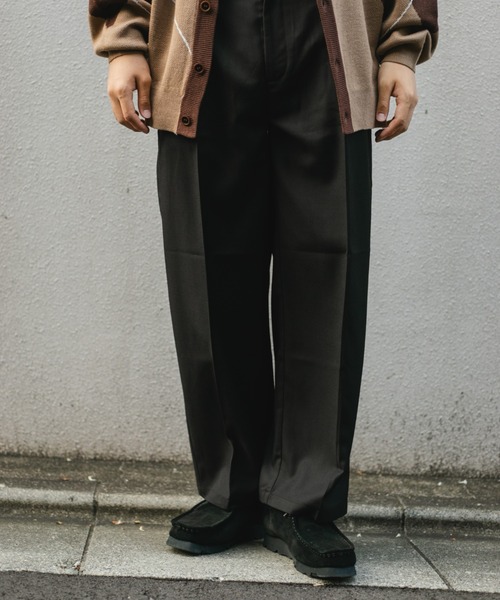 BROKEN BASE(ブロークンベース)の「センタープレススラックス(スラックス・メンズ・グリーン/グレー/ブラック・SMALL/LARGE/MEDIUM)」の2枚目の写真