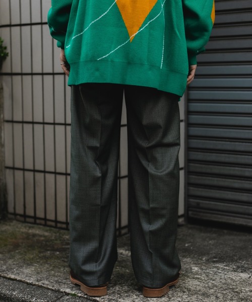 BROKEN BASE(ブロークンベース)の「センタープレススラックス(スラックス・メンズ・グリーン/グレー/ブラック・SMALL/LARGE/MEDIUM)」の9枚目の写真