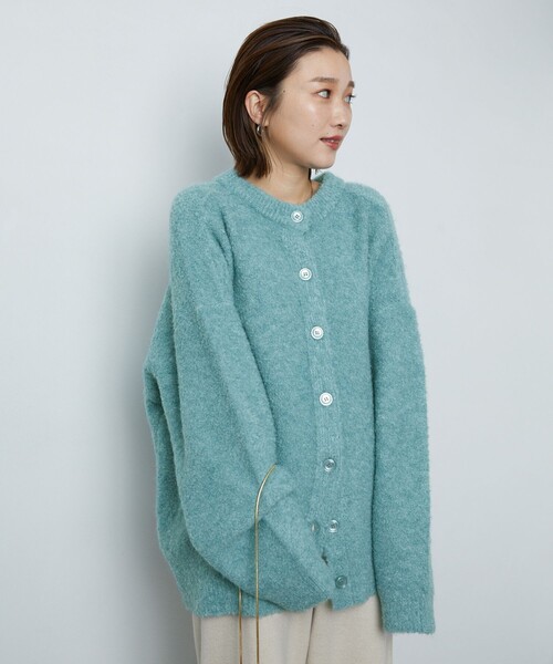 FREAK'S STORE（フリークスストア）の「▽【WEB限定】2WAYループヤーンニットカーディガン（カーディガン/ボレロ・レディース・イエロー/ブルー/ナチュラル/グレー/ピンク・ﾌﾘ-）」の15枚目の写真