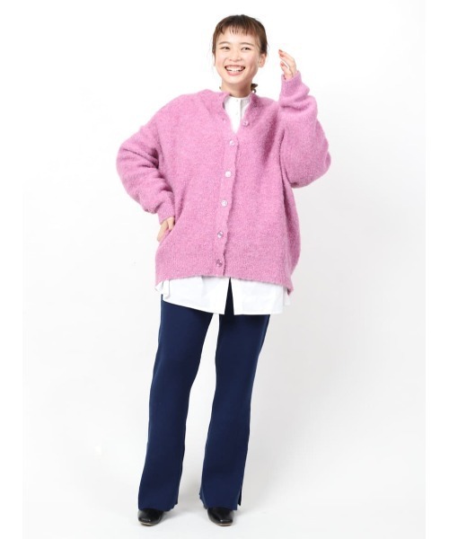 FREAK'S STORE（フリークスストア）の「▽【WEB限定】2WAYループヤーンニットカーディガン（カーディガン/ボレロ・レディース・イエロー/ブルー/ナチュラル/グレー/ピンク・ﾌﾘ-）」の8枚目の写真