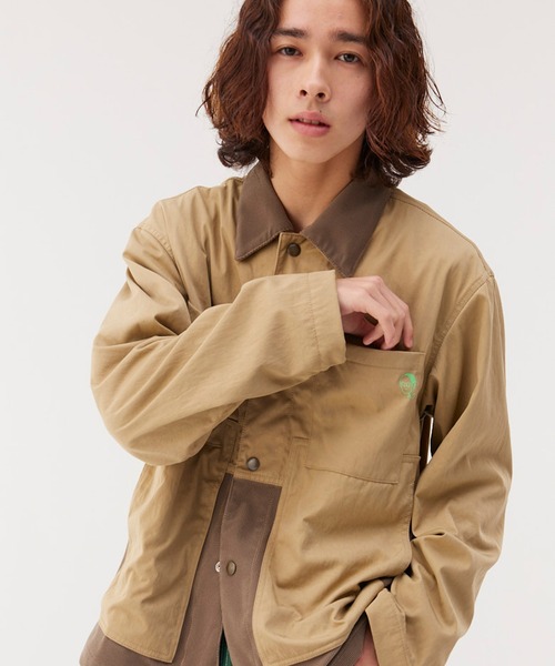 Not So Ape（ノットソーエイプ）の「ドッキング ワークジャケット（その他アウター・メンズ・ブラック/ベージュ・LARGE/MEDIUM）」の10枚目の写真