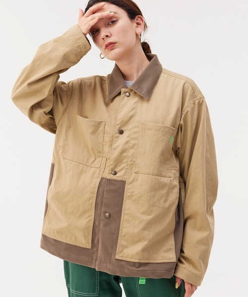 Not So Ape（ノットソーエイプ）の「ドッキング ワークジャケット（その他アウター・メンズ・ブラック/ベージュ・LARGE/MEDIUM）」の15枚目の写真