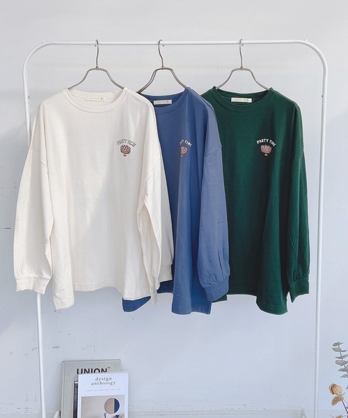 AS KNOW AS PINKY(アズノゥアズピンキー)の「◇ケーキキッズプリントロンT(Tシャツ/カットソー・レディース・ブルー/グリーン/キナリ・FREE)」の15枚目の写真