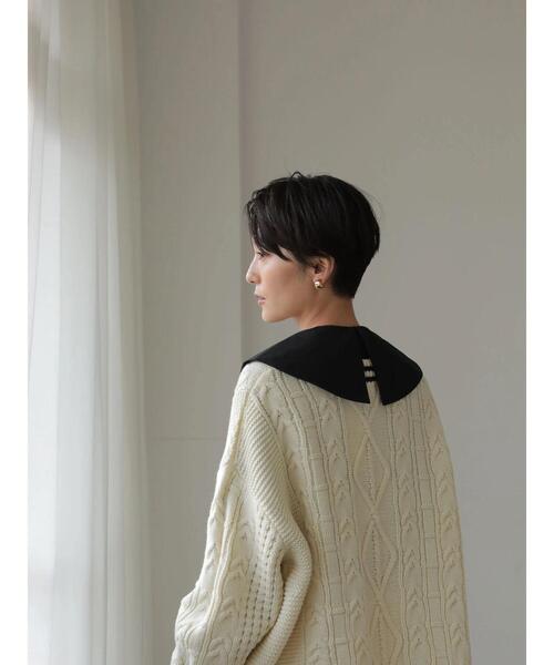 セール】Vネックチルデンケーブルニットプルオーバー（ニット/セーター