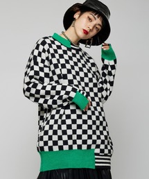 【Narcissus】ブロックラインニット