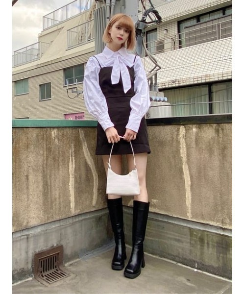 WC(ダブル シー)の「リボン付きシャツ(シャツ/ブラウス・レディース・ブラック/ホワイト・FREE)」の13枚目の写真