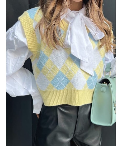 WC(ダブル シー)の「リボン付きシャツ(シャツ/ブラウス・レディース・ブラック/ホワイト・FREE)」の14枚目の写真