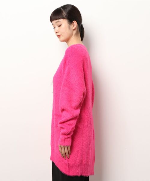 Three Four Time（ｽﾘｰﾌｫｰﾀｲﾑ）の「無地シャギーニットプルオーバー（ニット/セーター・レディース・ライム/オレンジ/ブルー/フューシャピンク・FREE）」の17枚目の写真