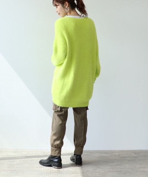 Three Four Time（ｽﾘｰﾌｫｰﾀｲﾑ）の「無地シャギーニットプルオーバー（ニット/セーター・レディース・ライム/オレンジ/ブルー/フューシャピンク・FREE）」の11枚目の写真