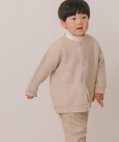 URBAN RESEARCH DOORS(アーバンリサーチドアーズ)の「カラーステッチ裏起毛カーディガン(KIDS)(Tシャツ/カットソー・キッズ・チャコールグレー/ベージュ系その他・120/105/150/135)」の7枚目の写真