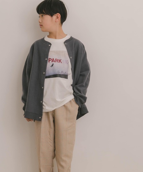 URBAN RESEARCH DOORS(アーバンリサーチドアーズ)の「カラーステッチ裏起毛カーディガン(KIDS)(Tシャツ/カットソー・キッズ・チャコールグレー/ベージュ系その他・120/105/150/135)」の8枚目の写真