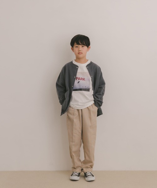 URBAN RESEARCH DOORS(アーバンリサーチドアーズ)の「カラーステッチ裏起毛カーディガン(KIDS)(Tシャツ/カットソー・キッズ・チャコールグレー/ベージュ系その他・120/105/150/135)」の16枚目の写真