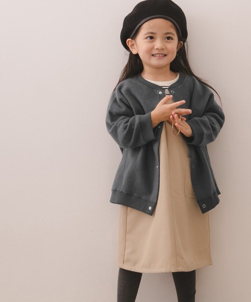 URBAN RESEARCH DOORS(アーバンリサーチドアーズ)の「カラーステッチ裏起毛カーディガン(KIDS)(Tシャツ/カットソー・キッズ・チャコールグレー/ベージュ系その他・120/105/150/135)」の17枚目の写真