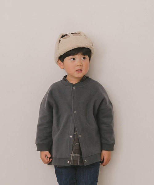 URBAN RESEARCH DOORS(アーバンリサーチドアーズ)の「カラーステッチ裏起毛カーディガン(KIDS)(Tシャツ/カットソー・キッズ・チャコールグレー/ベージュ系その他・120/105/150/135)」の20枚目の写真