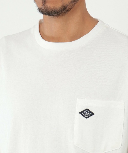 ikka（イッカ）の「URBAN NATURE LIFE USAコットンポケロンT（Tシャツ/カットソー・メンズ・オフホワイト/ブラック/ネイビー・L/M/XL）」の11枚目の写真