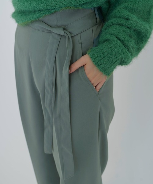 TINA：JOJUN（ティーナジョジュン）の「ワイドベルト ストレートパンツ TINA：JOJUN（その他パンツ・レディース・ブラック/サックスブルー・S/M）」の10枚目の写真