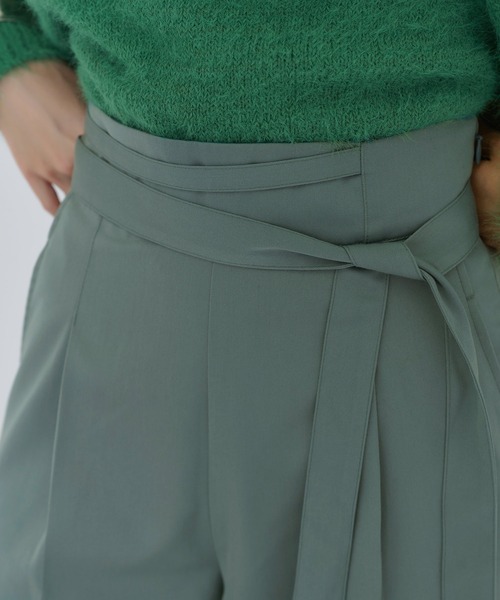 TINA：JOJUN（ティーナジョジュン）の「ワイドベルト ストレートパンツ TINA：JOJUN（その他パンツ・レディース・ブラック/サックスブルー・S/M）」の11枚目の写真