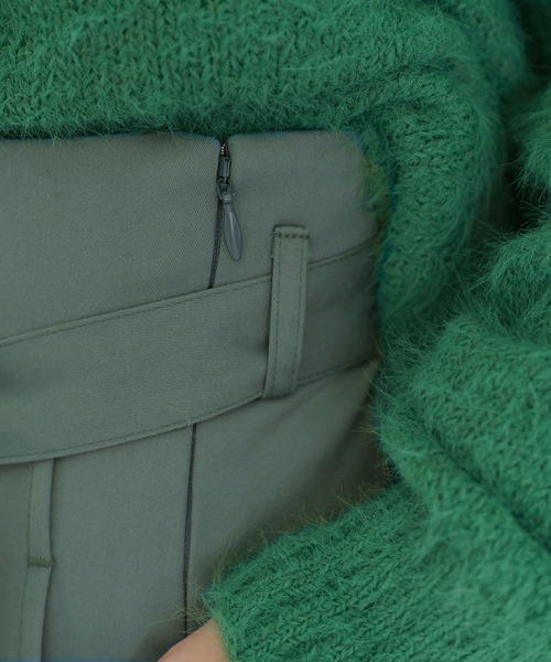 TINA：JOJUN（ティーナジョジュン）の「ワイドベルト ストレートパンツ TINA：JOJUN（その他パンツ・レディース・ブラック/サックスブルー・S/M）」の12枚目の写真