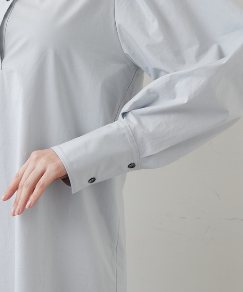 GALLARDAGALANTE（ガリャルダガランテ）の「ティアードシャツワンピース（シャツワンピース・レディース・ライトグレー/ネイビー・FREE）」の21枚目の写真