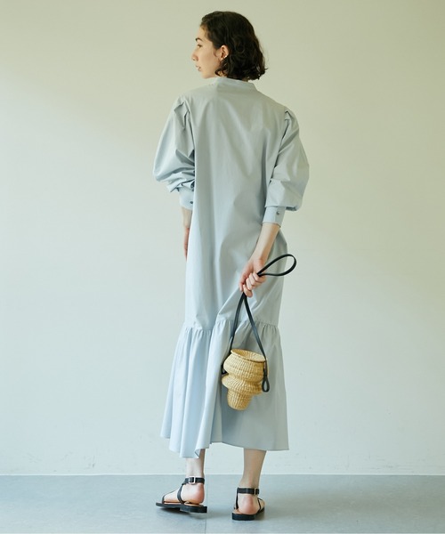 GALLARDAGALANTE（ガリャルダガランテ）の「ティアードシャツワンピース（シャツワンピース・レディース・ライトグレー/ネイビー・FREE）」の6枚目の写真