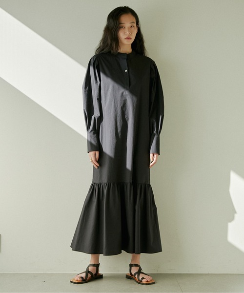 GALLARDAGALANTE（ガリャルダガランテ）の「ティアードシャツワンピース（シャツワンピース・レディース・ライトグレー/ネイビー・FREE）」の11枚目の写真