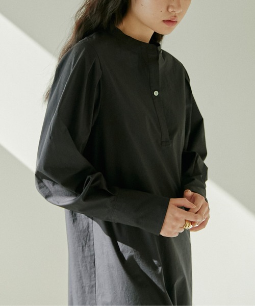 GALLARDAGALANTE（ガリャルダガランテ）の「ティアードシャツワンピース（シャツワンピース・レディース・ライトグレー/ネイビー・FREE）」の15枚目の写真