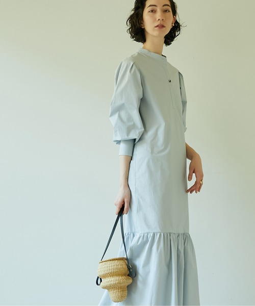 GALLARDAGALANTE（ガリャルダガランテ）の「ティアードシャツワンピース（シャツワンピース・レディース・ライトグレー/ネイビー・FREE）」の7枚目の写真