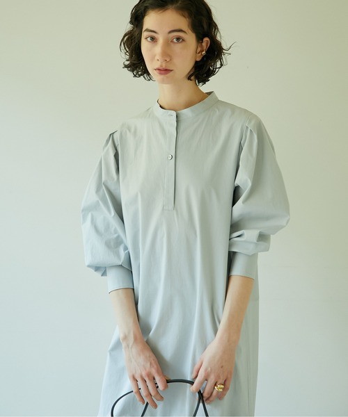 GALLARDAGALANTE（ガリャルダガランテ）の「ティアードシャツワンピース（シャツワンピース・レディース・ライトグレー/ネイビー・FREE）」の8枚目の写真