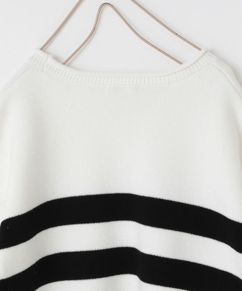 LOWRYS FARM(ローリーズファーム)の「ニットボーダーLS 261482(ニット/セーター・キッズ・ブラック/レッド/ブルー・110cm/120cm/130cm/140cm/150cm)」の5枚目の写真