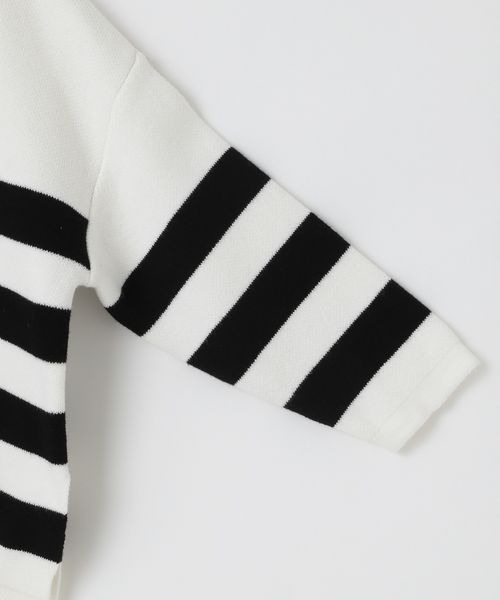 LOWRYS FARM(ローリーズファーム)の「ニットボーダーLS 261482(ニット/セーター・キッズ・ブラック/レッド/ブルー・110cm/120cm/130cm/140cm/150cm)」の7枚目の写真