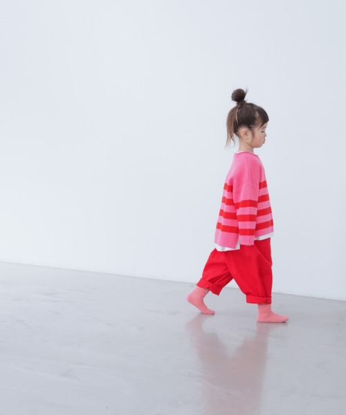 LOWRYS FARM(ローリーズファーム)の「ニットボーダーLS 261482(ニット/セーター・キッズ・ブラック/レッド/ブルー・110cm/120cm/130cm/140cm/150cm)」の22枚目の写真