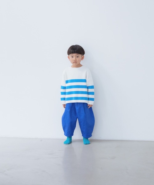 LOWRYS FARM(ローリーズファーム)の「ニットボーダーLS 261482(ニット/セーター・キッズ・ブラック/レッド/ブルー・110cm/120cm/130cm/140cm/150cm)」の15枚目の写真