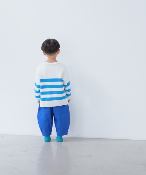 LOWRYS FARM(ローリーズファーム)の「ニットボーダーLS 261482(ニット/セーター・キッズ・ブラック/レッド/ブルー・110cm/120cm/130cm/140cm/150cm)」の17枚目の写真