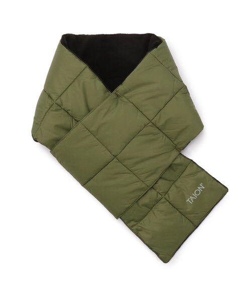 TAION(タイオン)の「TAION/タイオン BASIIC DOWN SCARF ベーシックダウンスカーフ(マフラー・メンズ・オリーブ/グレー/ベージュ/ブラック・FREE)」の4枚目の写真