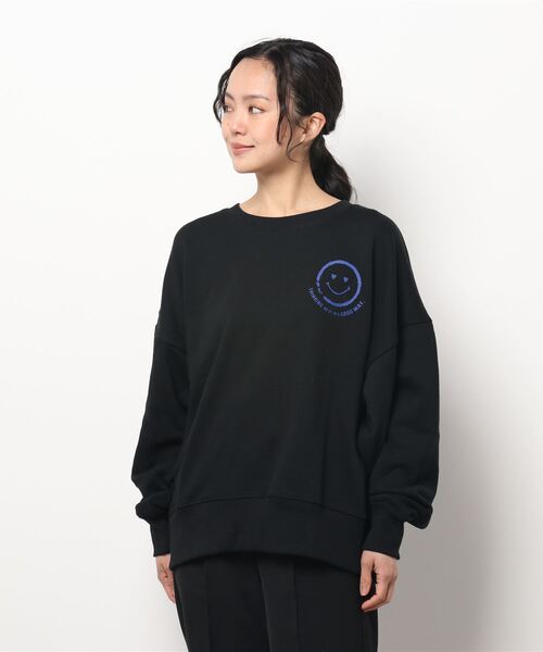 Right-on(ライトオン)の「SMILYFACEスウェット(スウェット・レディース・ホワイト/ブラック/ブルー/ベージュ・L/M)」の11枚目の写真