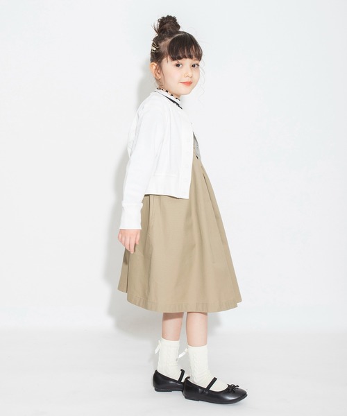 BRANSHES(ブランシェス)の「ショート丈カーディガン(カーディガン/ボレロ・キッズ・ネイビー/オフホワイト・100/110/120/130/140/150/90)」の7枚目の写真