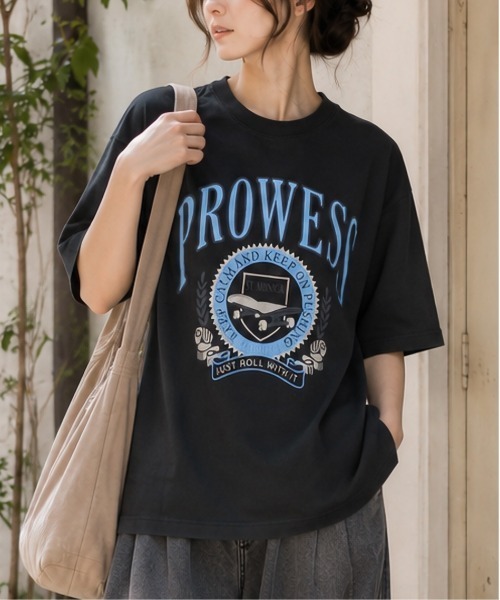 ARCHIVER(アーカイバ)の「【Bl】天竺プリントTシャツ 半袖(Tシャツ/カットソー・レディース・ブルー/杢グレー/スミクロ・LARGE/MEDIUM/FREE)」の2枚目の写真