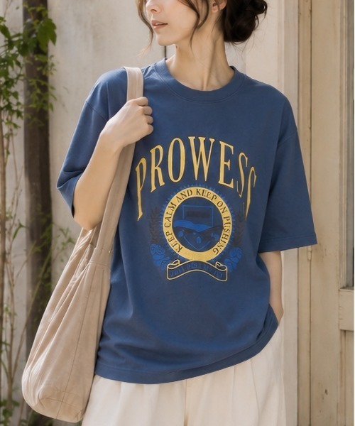 ARCHIVER(アーカイバ)の「【Bl】天竺プリントTシャツ 半袖(Tシャツ/カットソー・レディース・ブルー/杢グレー/スミクロ・LARGE/MEDIUM/FREE)」の3枚目の写真