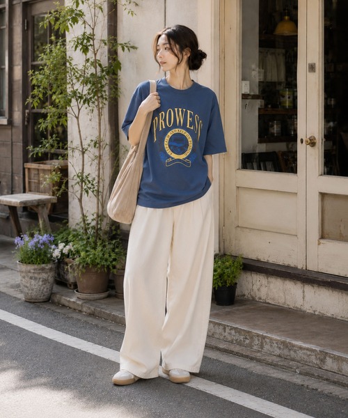 ARCHIVER(アーカイバ)の「【Bl】天竺プリントTシャツ 半袖(Tシャツ/カットソー・レディース・ブルー/杢グレー/スミクロ・LARGE/MEDIUM/FREE)」の10枚目の写真