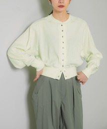 KBF | ドロップショルダードット釦カーディガン(カーディガン/ボレロ)