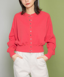 KBF | ドロップショルダードット釦カーディガン(カーディガン/ボレロ)